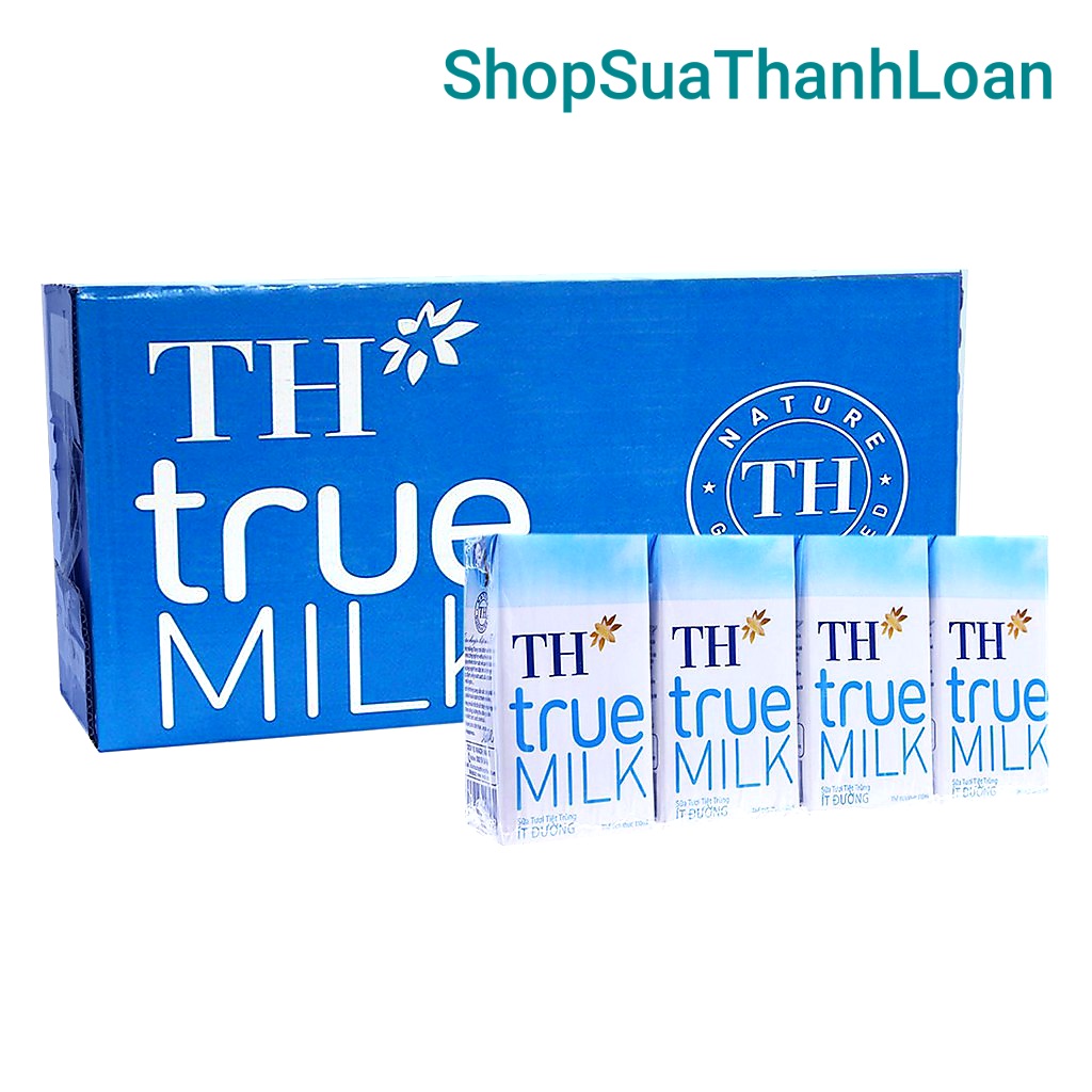 HSD T5-2022 Thùng 48 Hộp Sữa tươi tiệt trùng TH true Milk Ít Đường 110ml