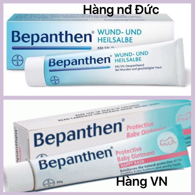 [11/2022] Kem chống hăm Bepanthen 20gr Đức/100gr Pháp