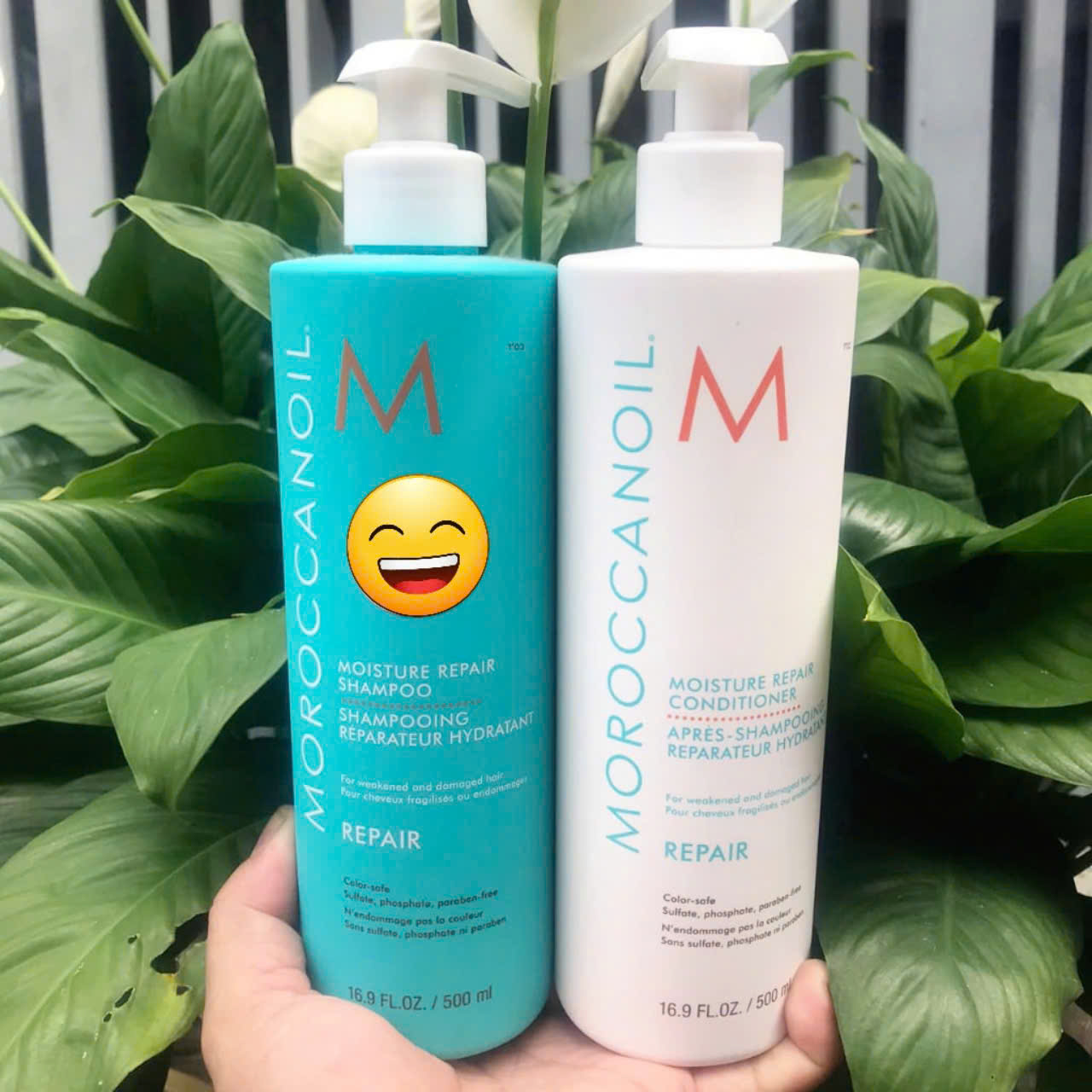 Bộ Dầu Gội và Xả Phục Hồi Tóc Moroccanoil Moisture Repair - Hàng Chính Hãng 1000ml