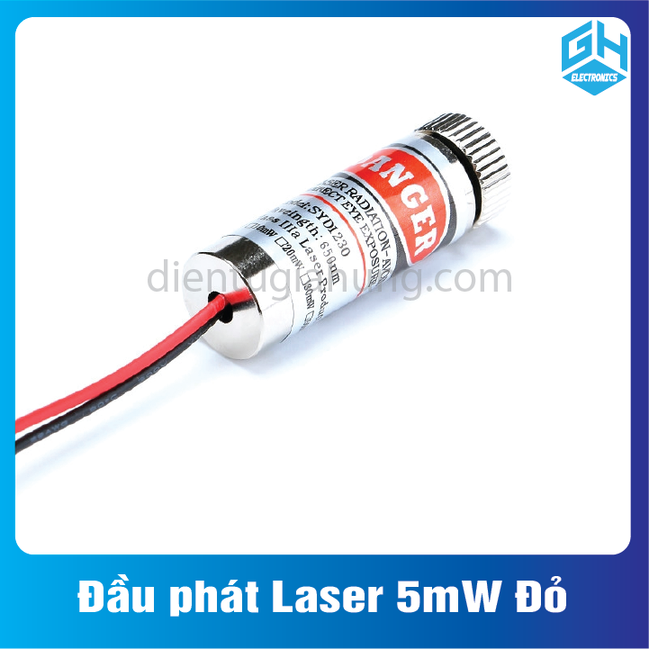 Đầu phát Laser 5mW Đỏ nhiều loại