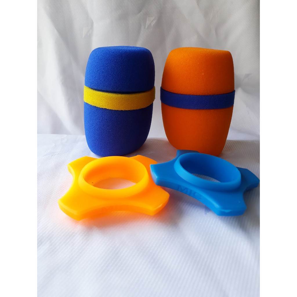 Combo 1 bộ gồm: 2 mút bọc đầu micro + 2 vòng chống lăn cho micro