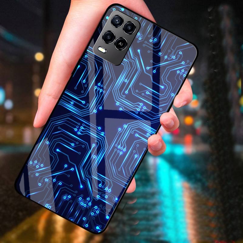 Ốp Lưng OPPO A54,A74,A94, A55 mặt kính cường lực cao cấp thiết kế riêng