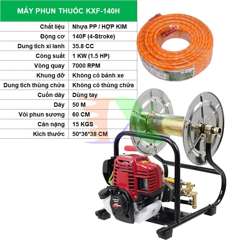 Pesticide sprayers Động gasoline engine kxf-140h, nebulizer 50m 35.8cc