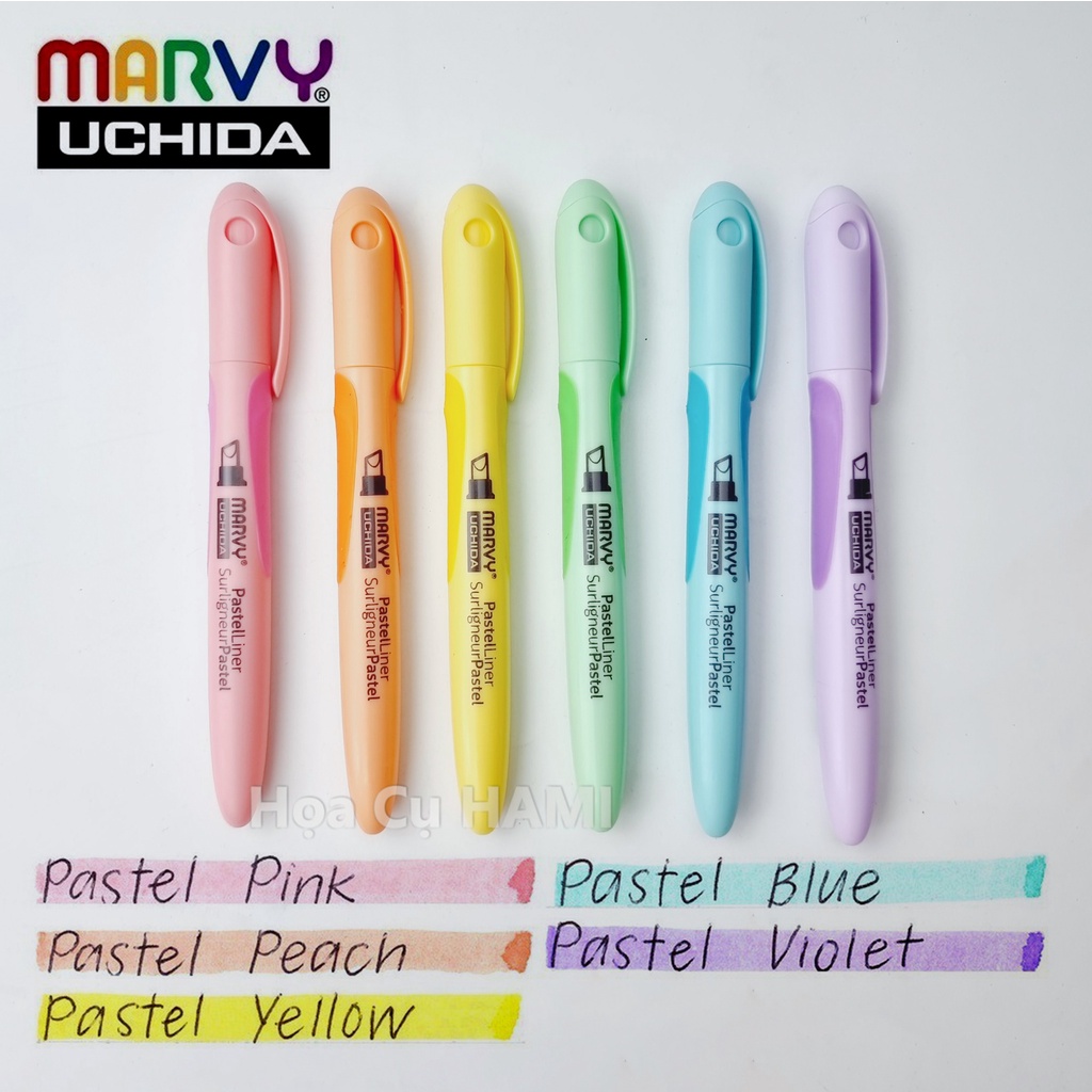 Bút dạ quang tone pastel Marvy (Pastel Liner - 8000)