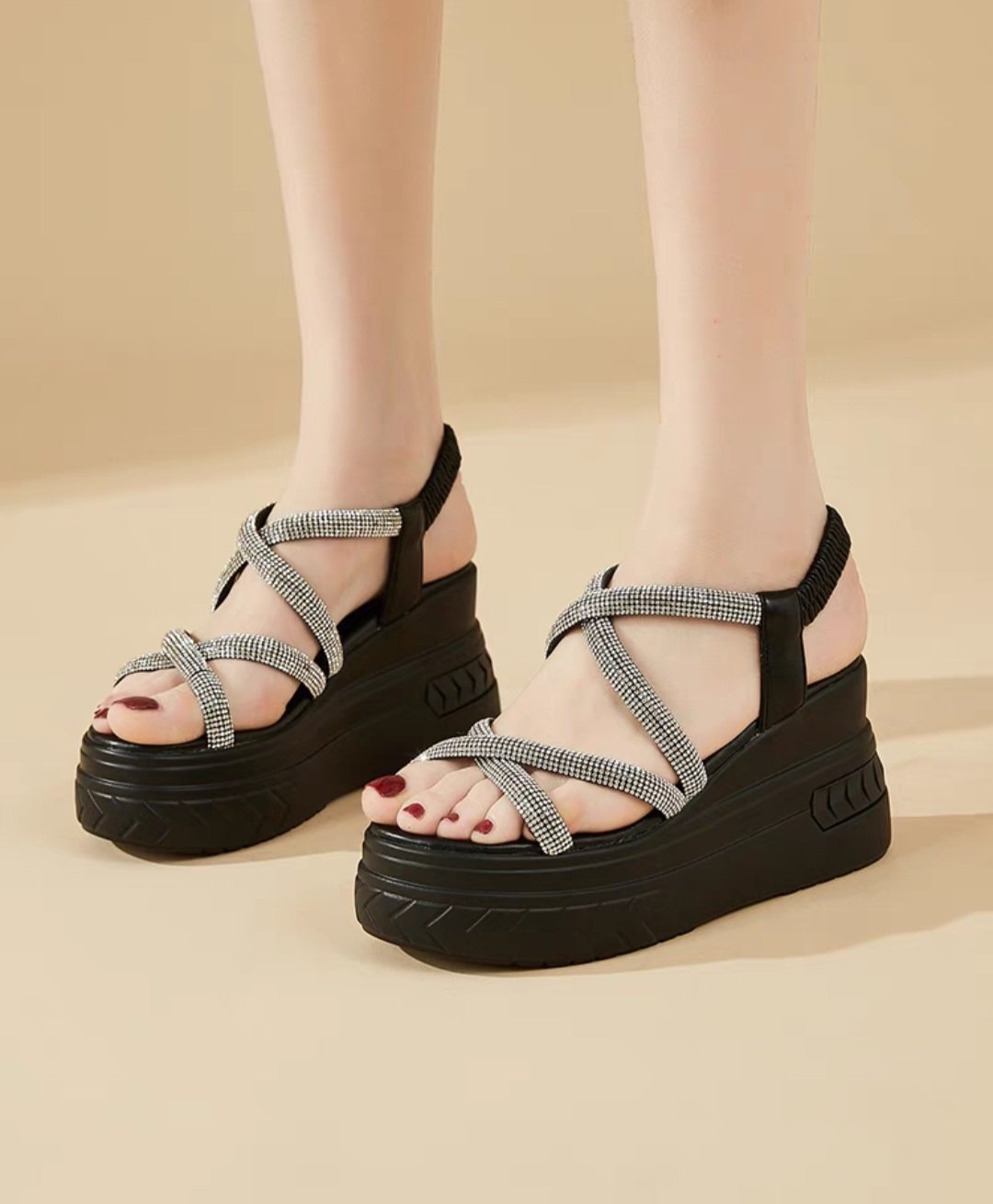 SANDAL XUỒNG DÂY CHÉO PHỐI ĐÁ