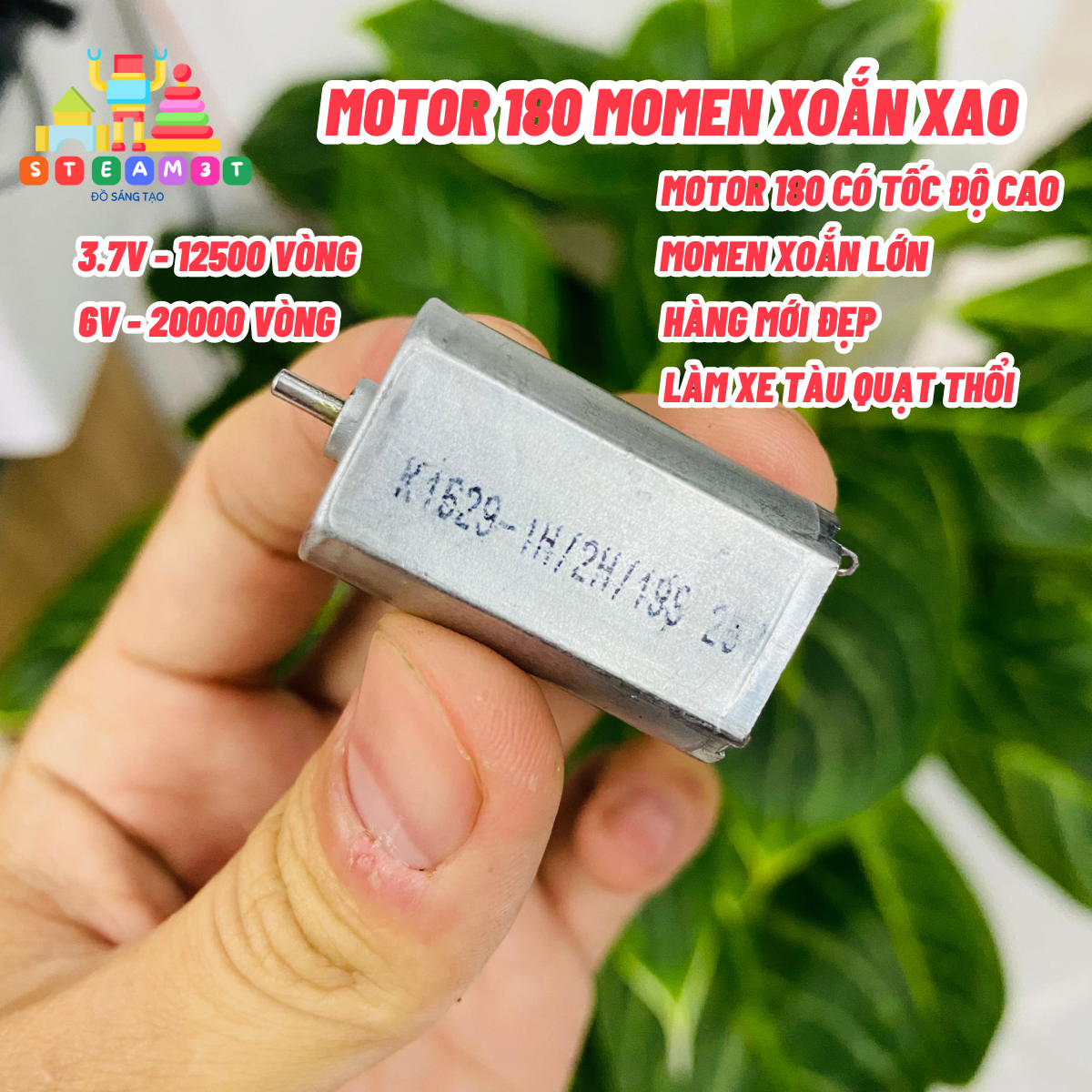 [HCM]Động cơ motor mô tơ mini siêu mạnh 180 điện áp 3V - 6V - 7.2V tốc độ cao - 24500rpm - LK0077