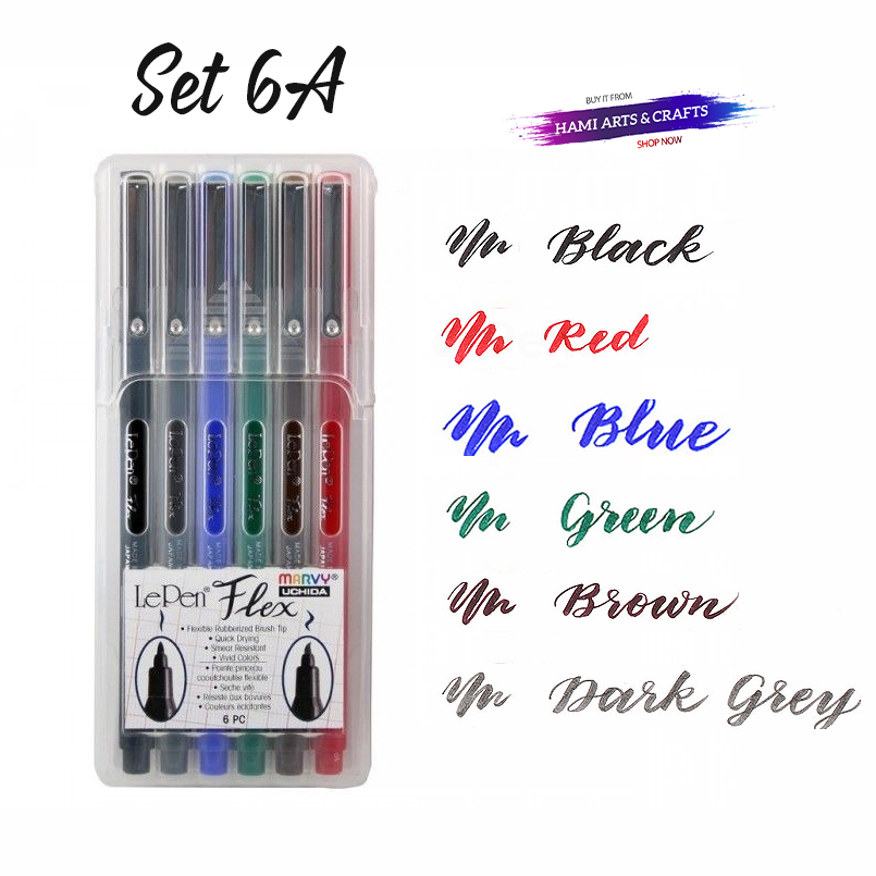 Bộ bút ngòi cọ Marvy Lepen flex 4800 brush