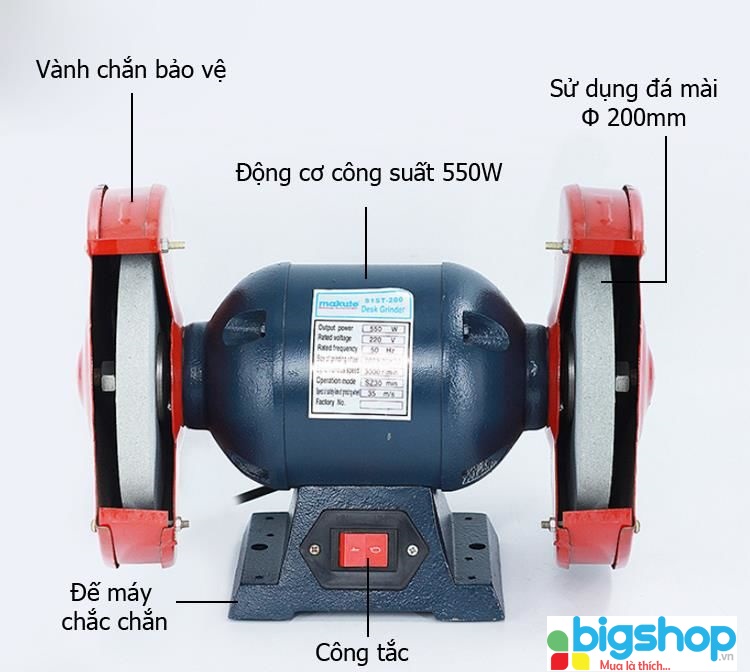 Máy mài 2 đá Makute SIST-200