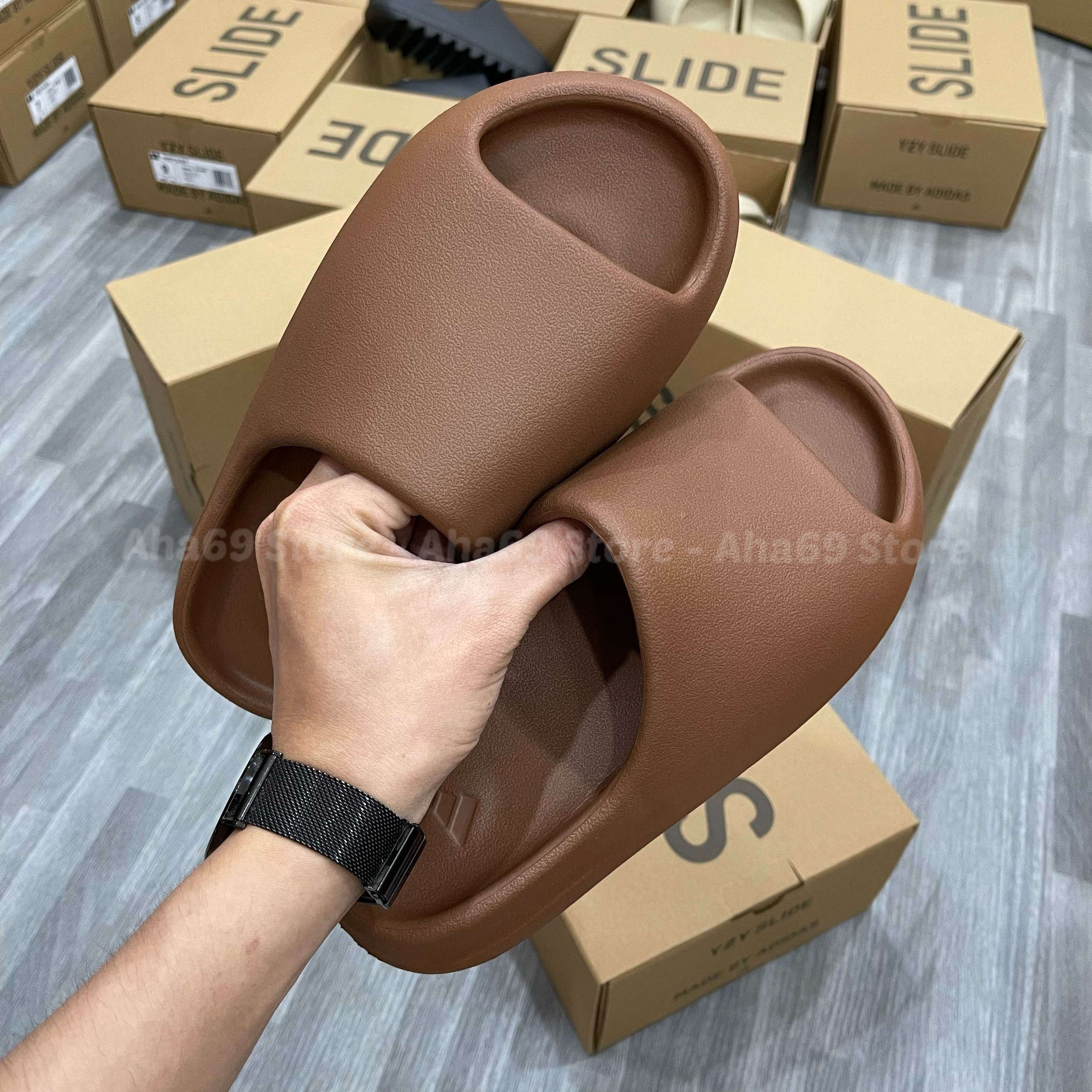 [Aha69Store] Full Box | Dép Yz Slide 2023 - Vân Nhám Cao Cấp | High Quality