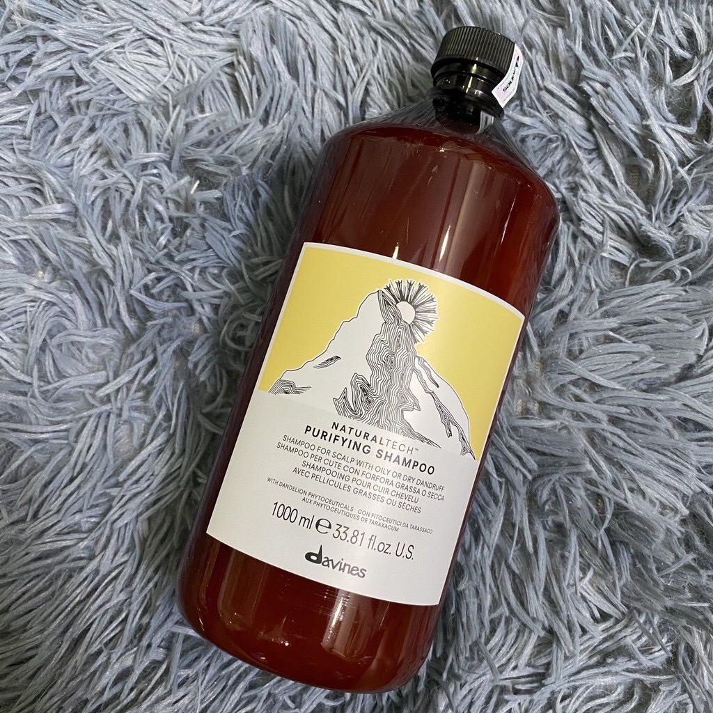 Dầu gội chống gàu davines purifying và dầu xả thực vật davines nourishing 1000ml chính hãng