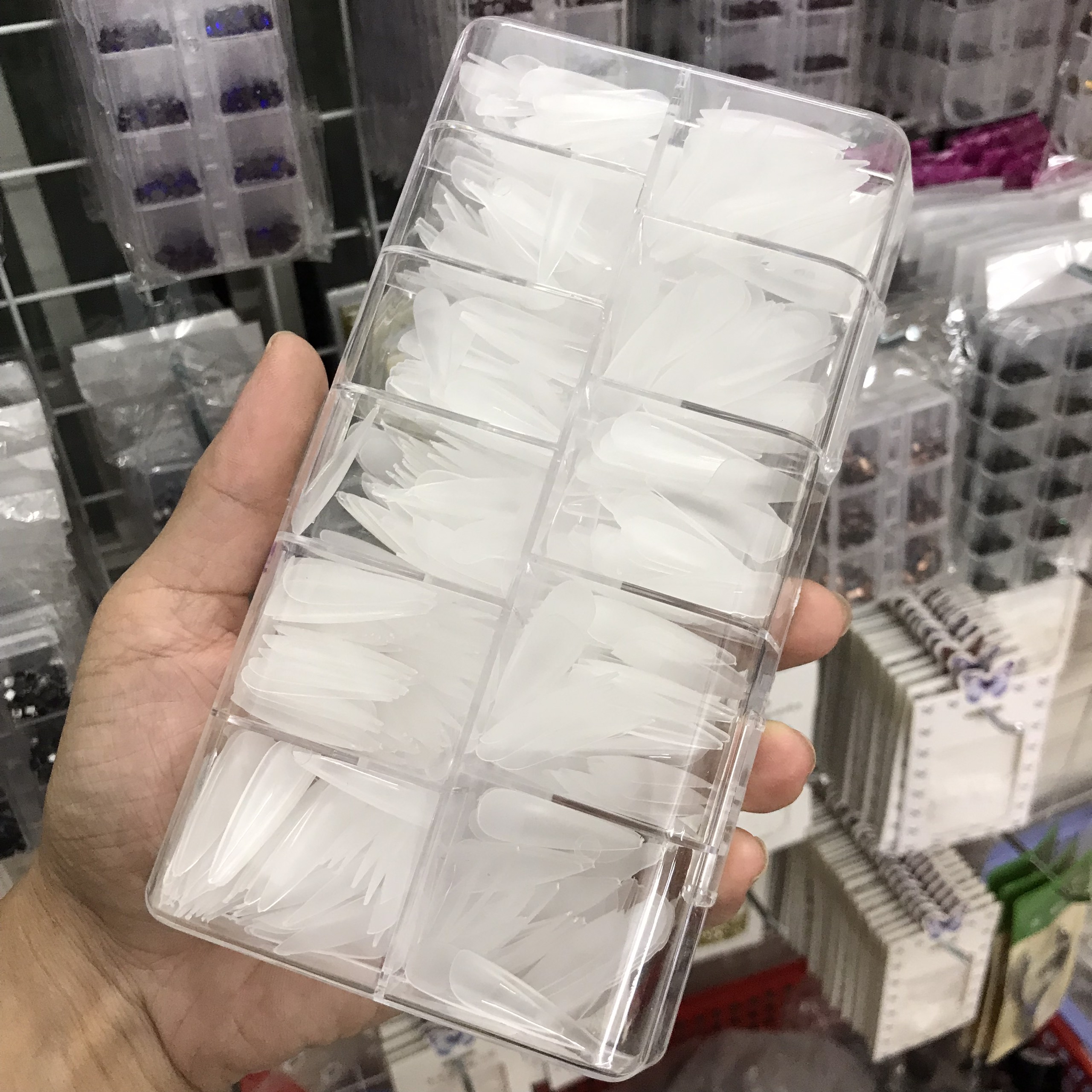 Móng up nhám hsm hộp lẻ size 5-6-7-8-9 - hộp 500 móng - mini nails