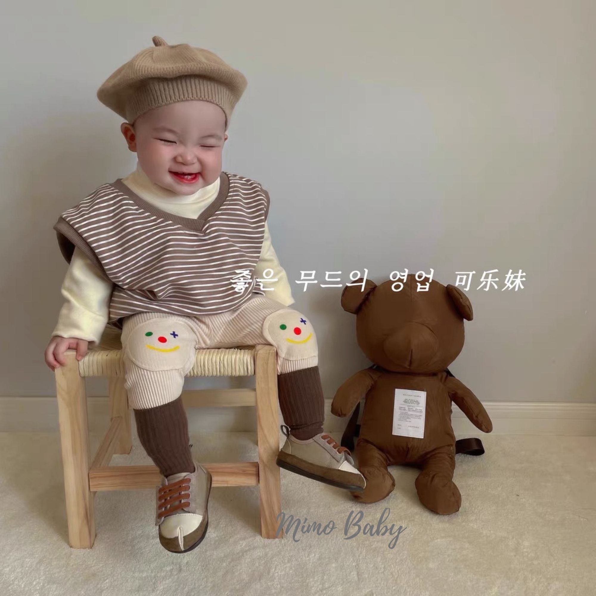 Mũ nồi len basic Style hàn quốc đáng yêu cho bé (6m-3y) Mimo baby MN79
