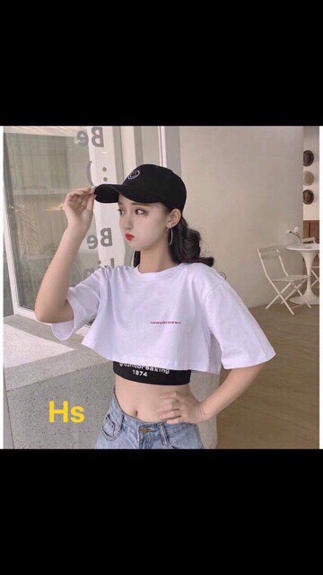 Áo Thun Croptop GROUNDBREAKING 1974 (Set 2 áo CROPTOP & BRA)