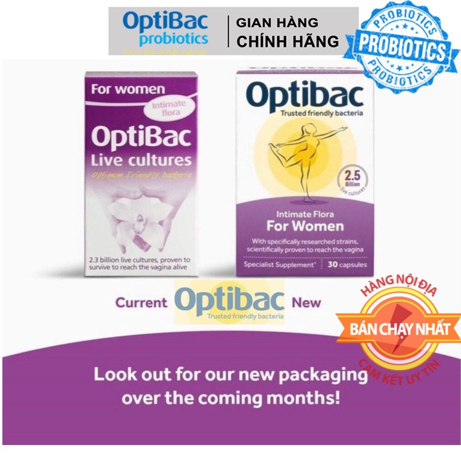Men vi sinh Optibac tím (Optibac For Women) chuẩn nội địa UK