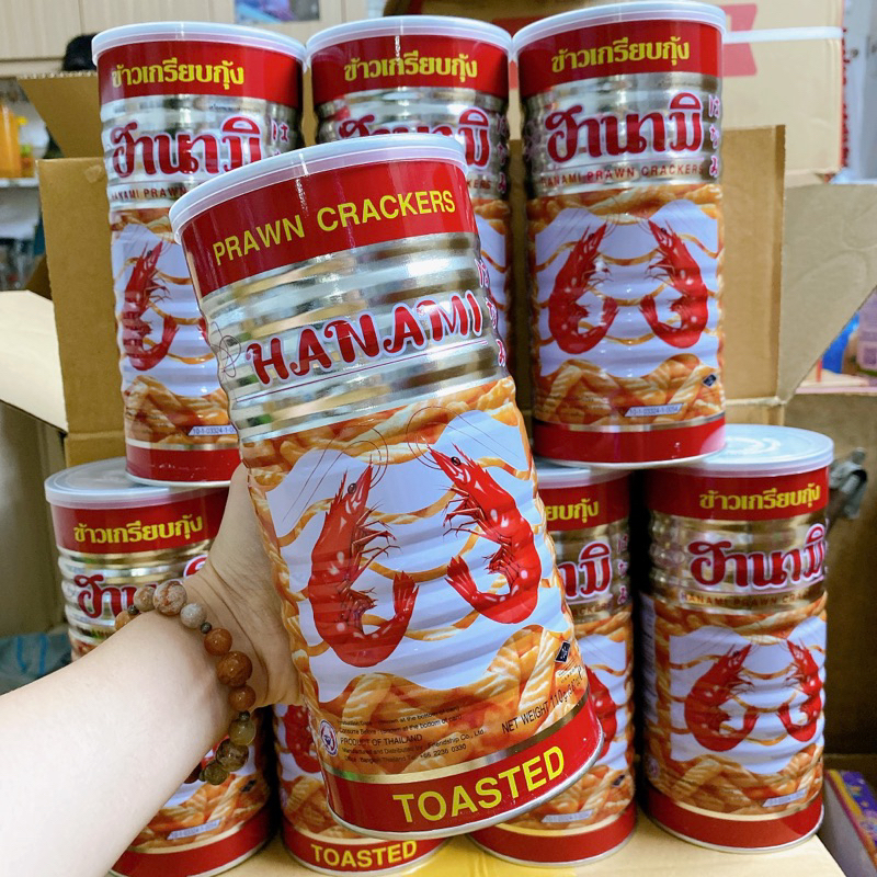 Snack Tôm Hanami Thái Lan Lon 110gr SIÊU NGON