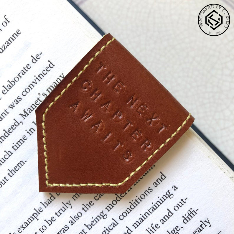 Bookmark Nam Châm Da Thật Chế Tác Thủ Công - Phong Cách Vintage