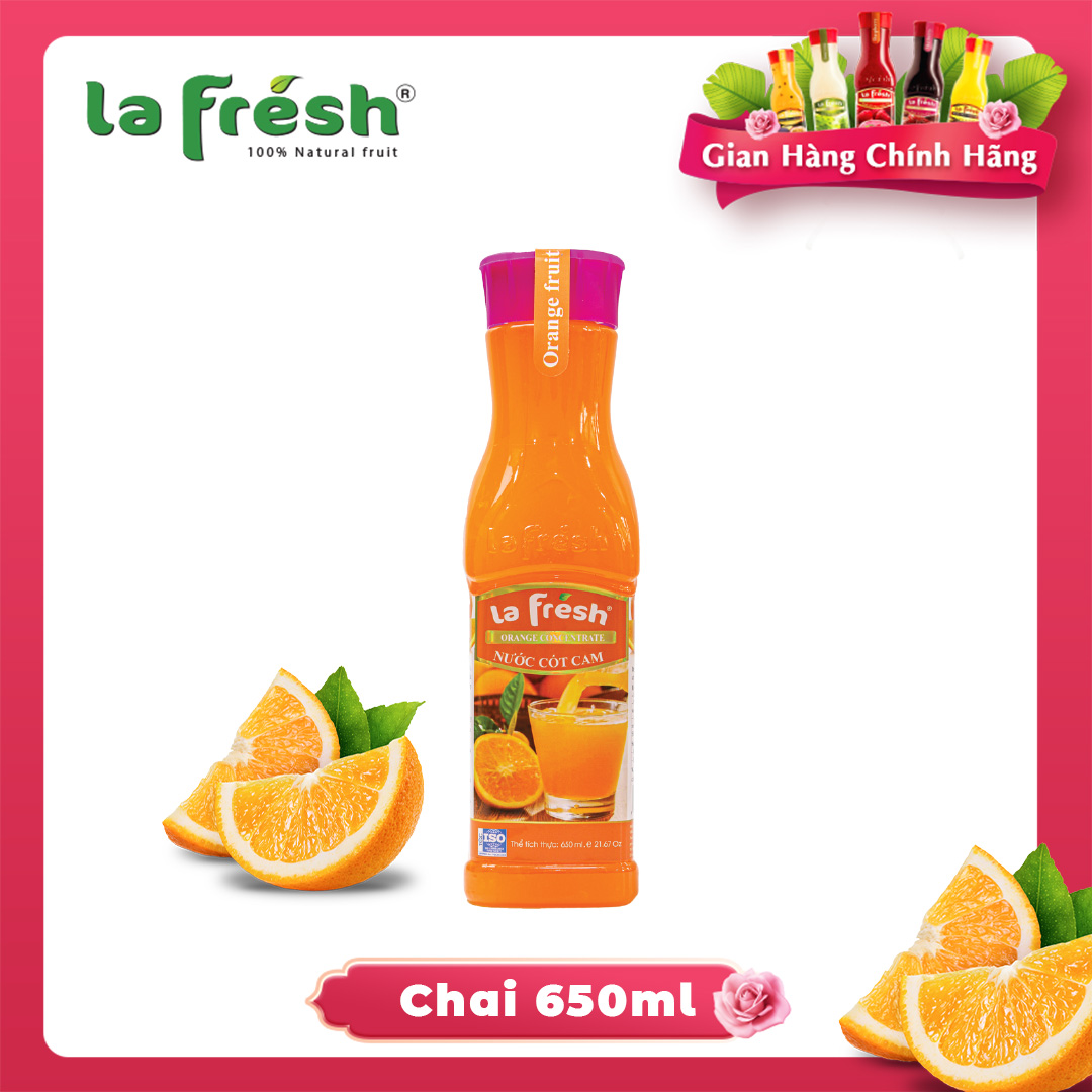 Nước cốt Cam cô đặc LAFRESH Chai 650ml