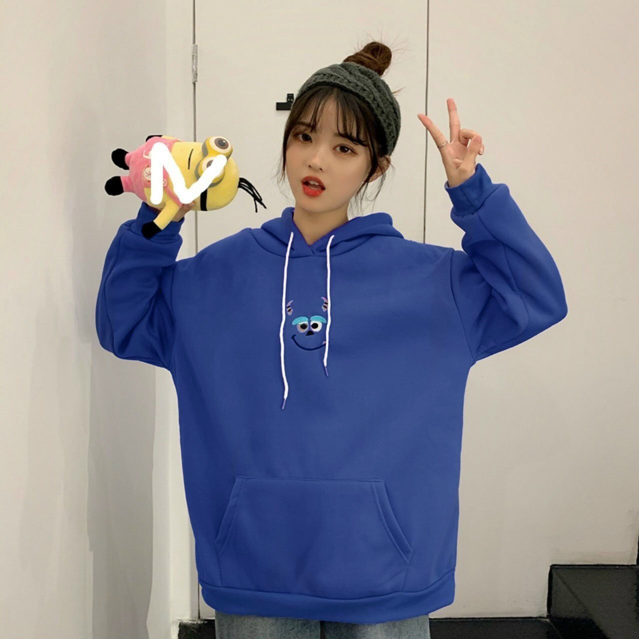 Áo khoác nữ hoodie chất nỉ thun mềm min form rông phú mông