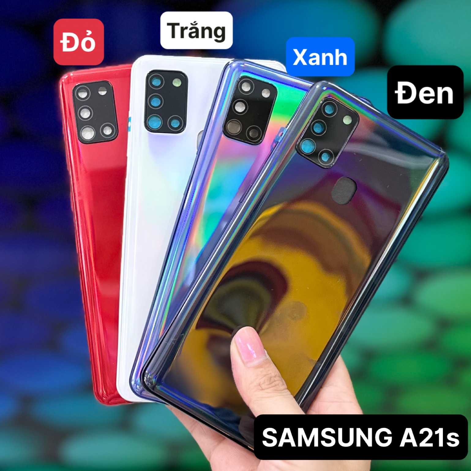 Vỏ bộ Samsung A21s (Kính camera , khai sím , sườn , lưng) Zin chất lượng tốt