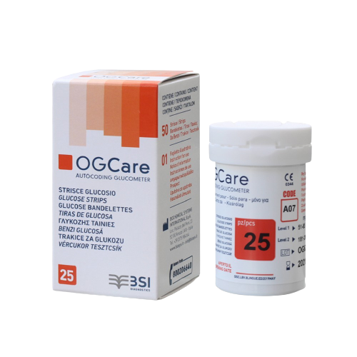 Que Thử Đường Huyết Ogcare Strip (25 Que/Lọ)