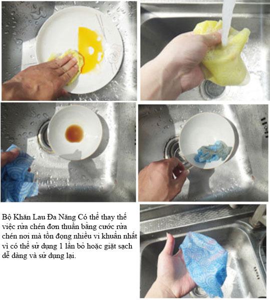 [HCM]Combo 3 Cuộn Khăn Lau Đa Năng ( 3 Cuộn - 150 khăn ) Tiện Ích