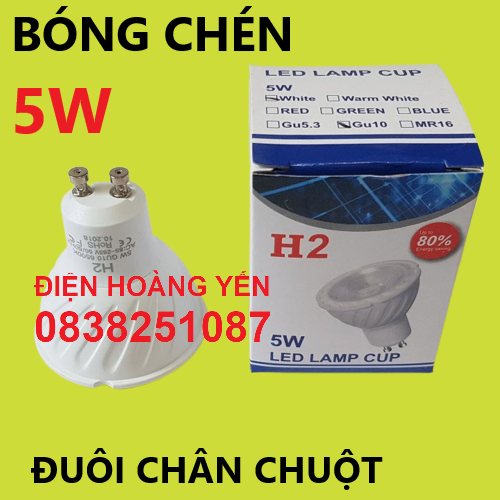 Đèn led chén cob 5w chân gài gu10 cao cấp
