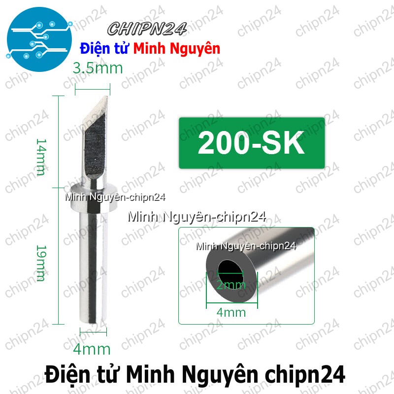 [1 cái] (K22) Đầu Mũi Hàn 200 (Dao/Vát/Phẳng/Nhọn) - [Chọn Loại] - HHH.00240