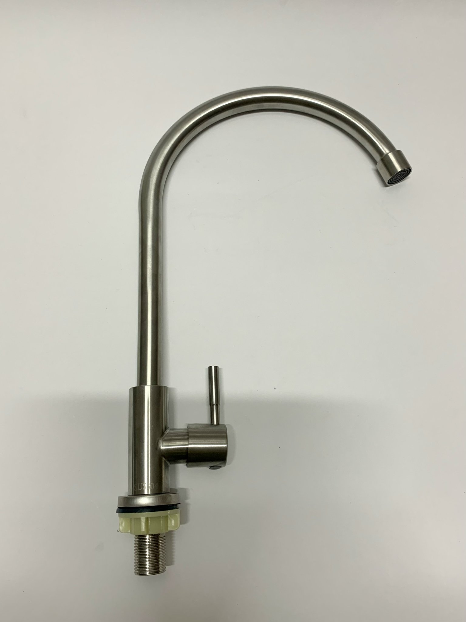 Vòi rửa chén bát lạnh inox 304 màu mờ cần cứng