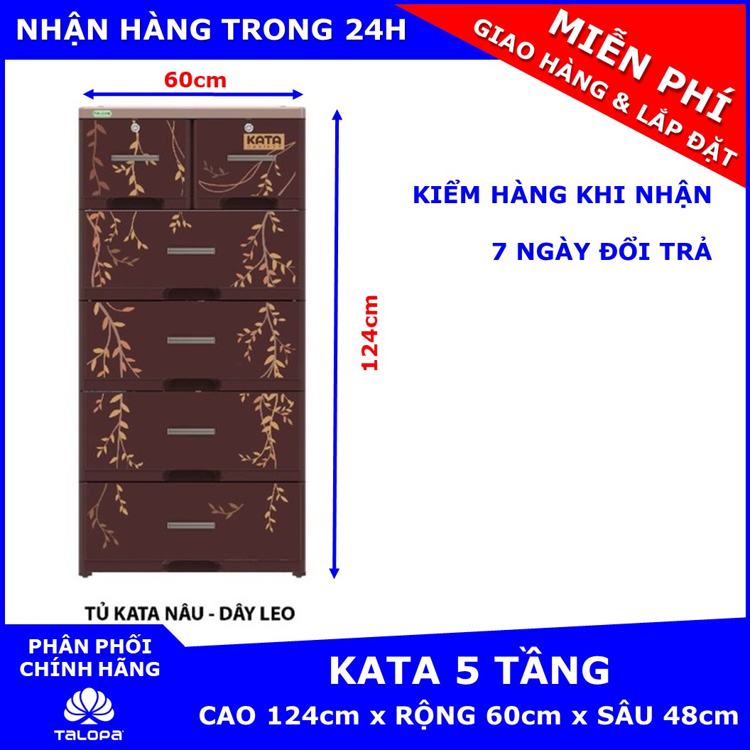 [CÓ SẴN]-[GIAO SIÊU TỐC]-[ĐÃ LẮP RÁP HOÀN THIỆN] Tủ nhựa KATA TALOPA 5 tầng chất lượng cao thiết kế hiện đại - Chắc Chắn - Giao đúng Màu đã Chọn - Hoa văn ngẫu nhiên theo các hình đã đăng