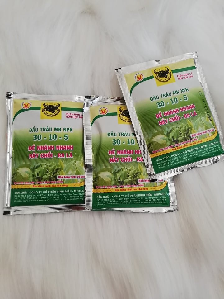 [HCM]Phân bón đầu trâu MK NPK 30 - 10 -5 cho chồi lá