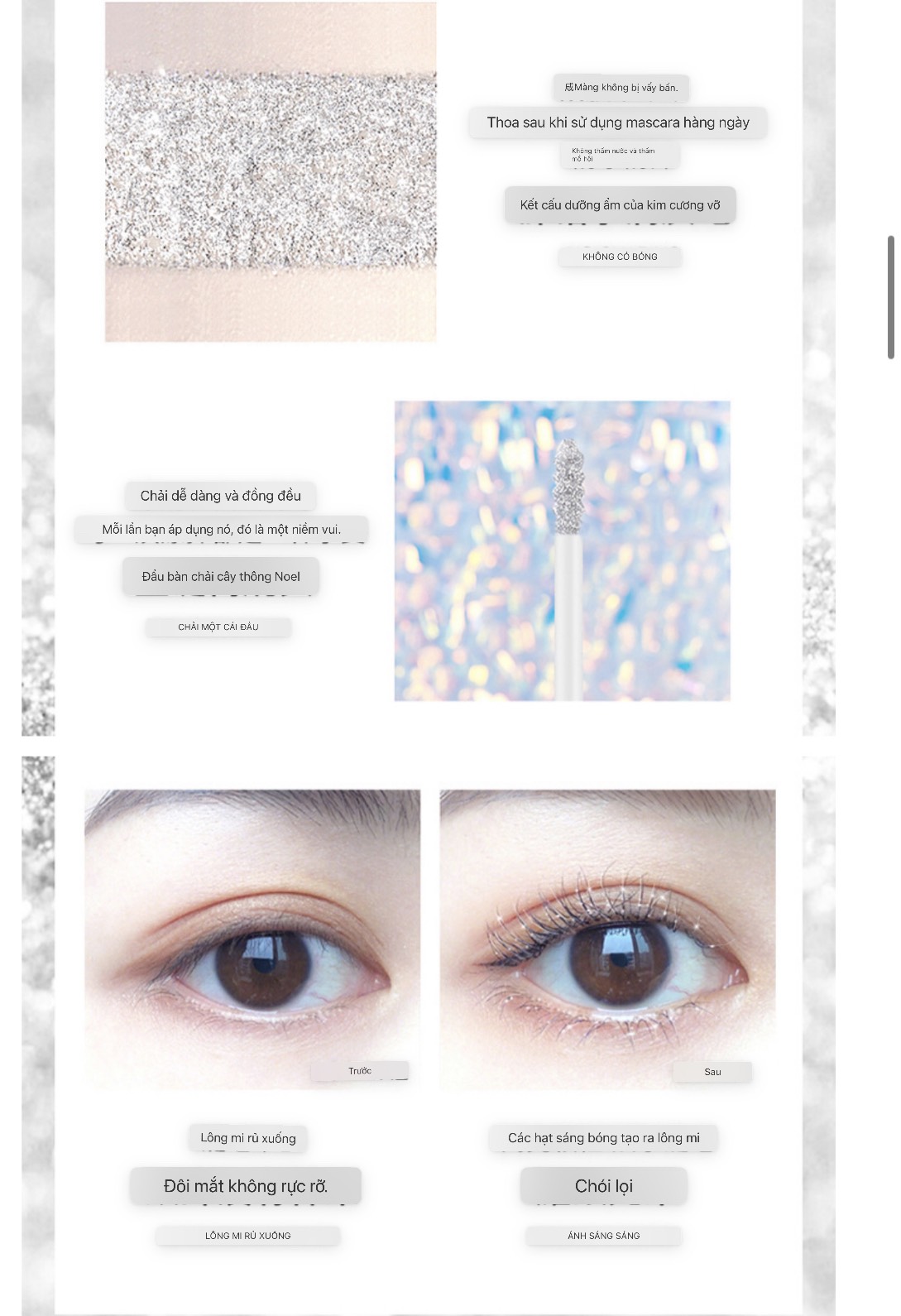 Mascara Chuốt Mi Nhũ Kim Tuyến