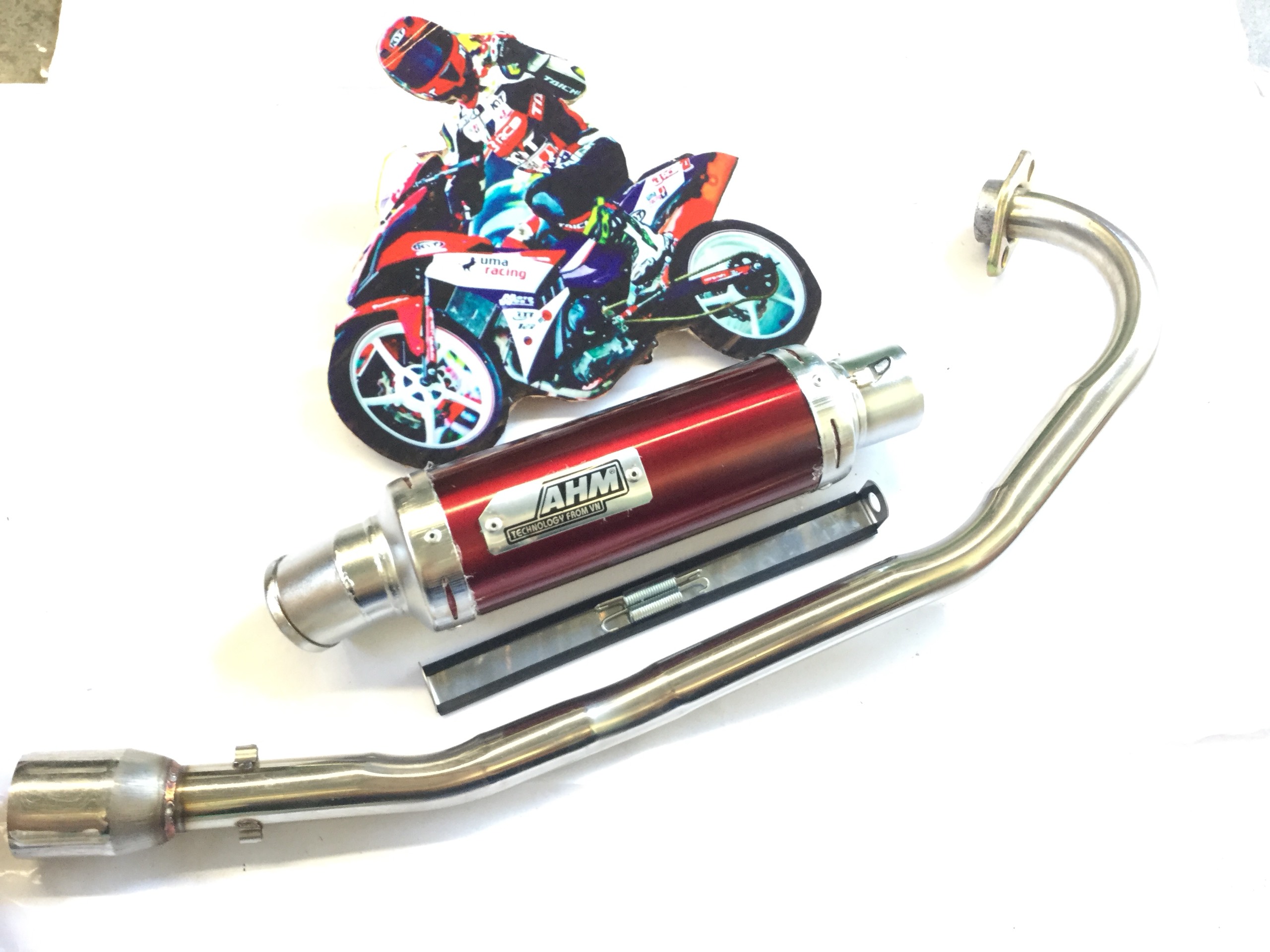Pô độ ahm đen - Cổ Pô Lắp Exciter 135