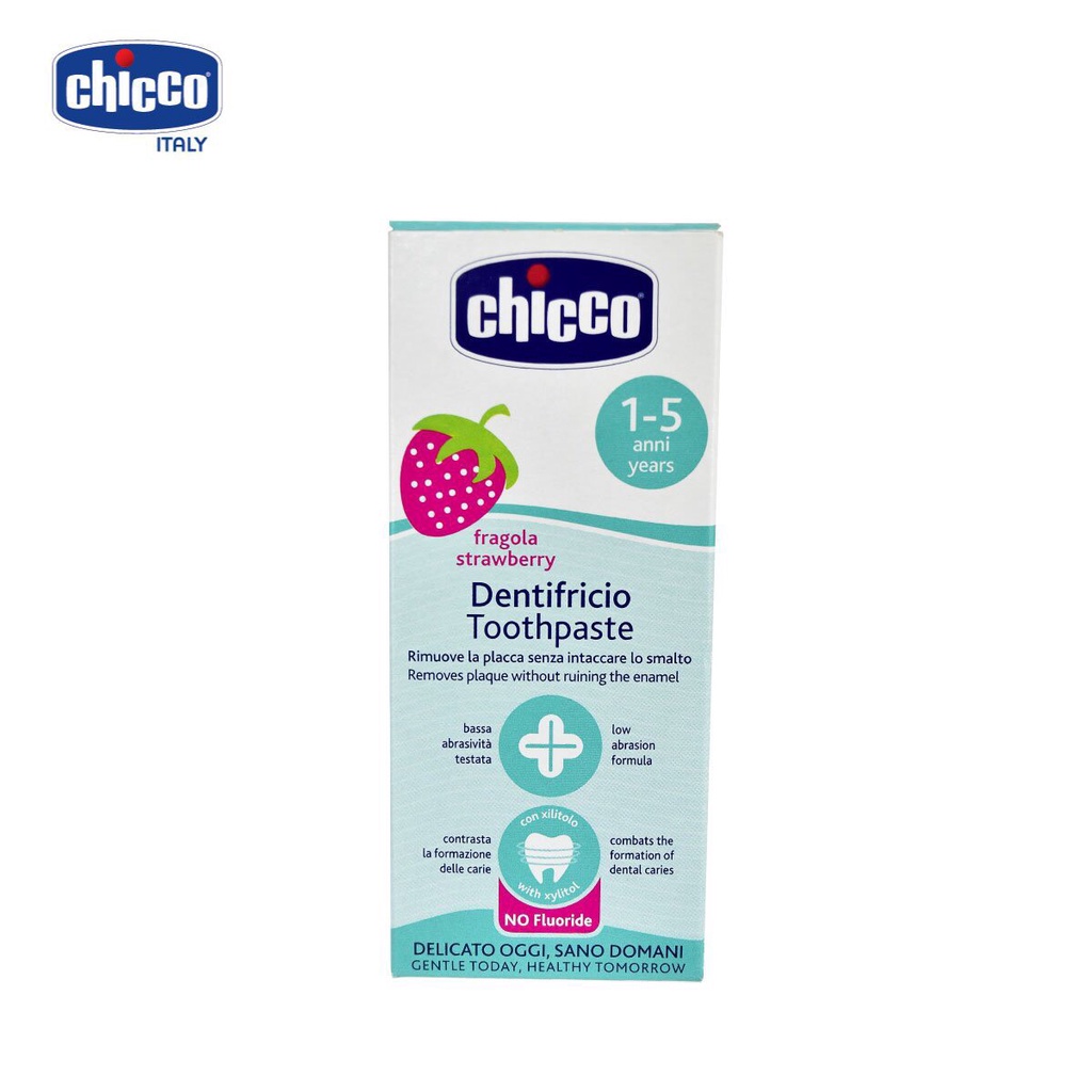 Kem đánh răng nuốt được cho bé từ 6 tháng Chicco