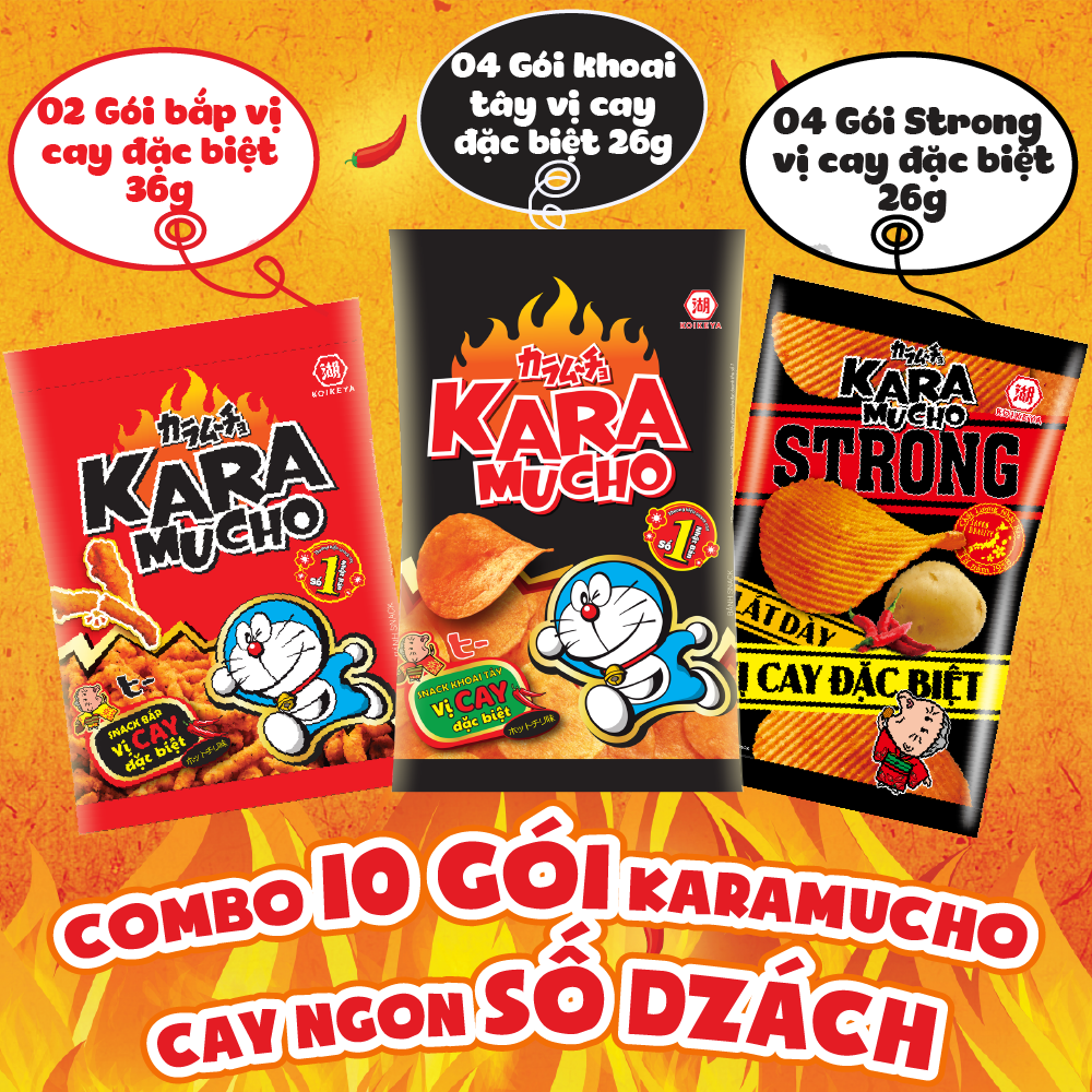 Combo 10 gói Karamucho cay ngon số dzách 26g