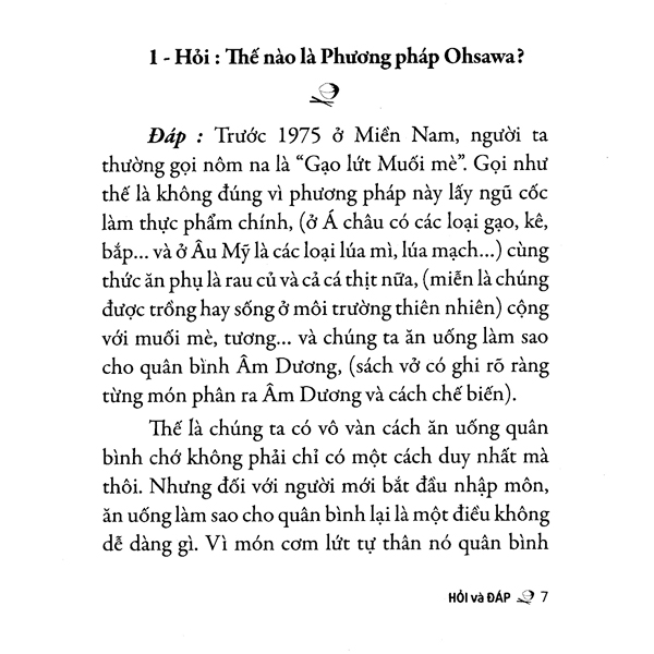 Sách - Phương Pháp Ohsawa - Hỏi Và Đáp