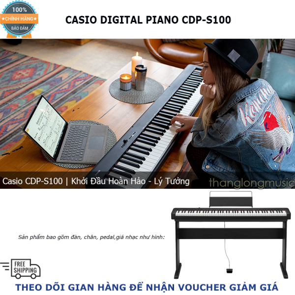 Đàn Piano Điện Tử 88 phím Casio CDPS100 - Digital Piano Casio CDP-S100 - Nhỏ gọn, Kết nối bluetooth