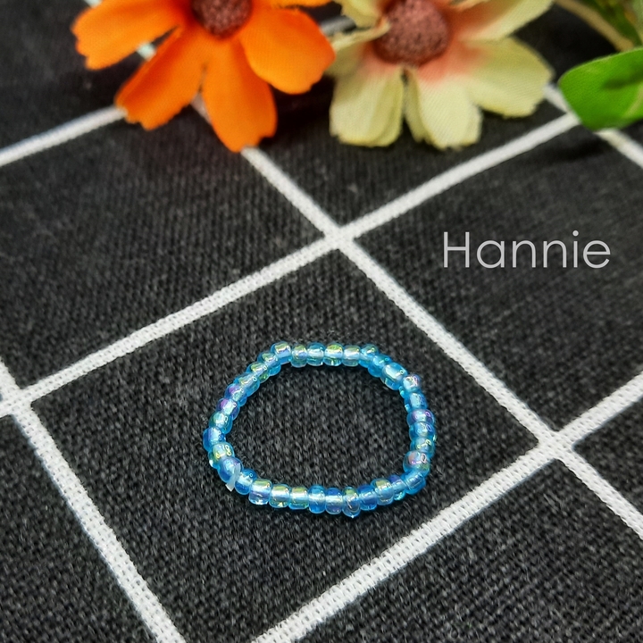 Nhẫn nữ hạt cườm handmadeđơn giản (Đỏ/Trắng/Xanh lá/Xanh biển/Xanh tím/Peacock)