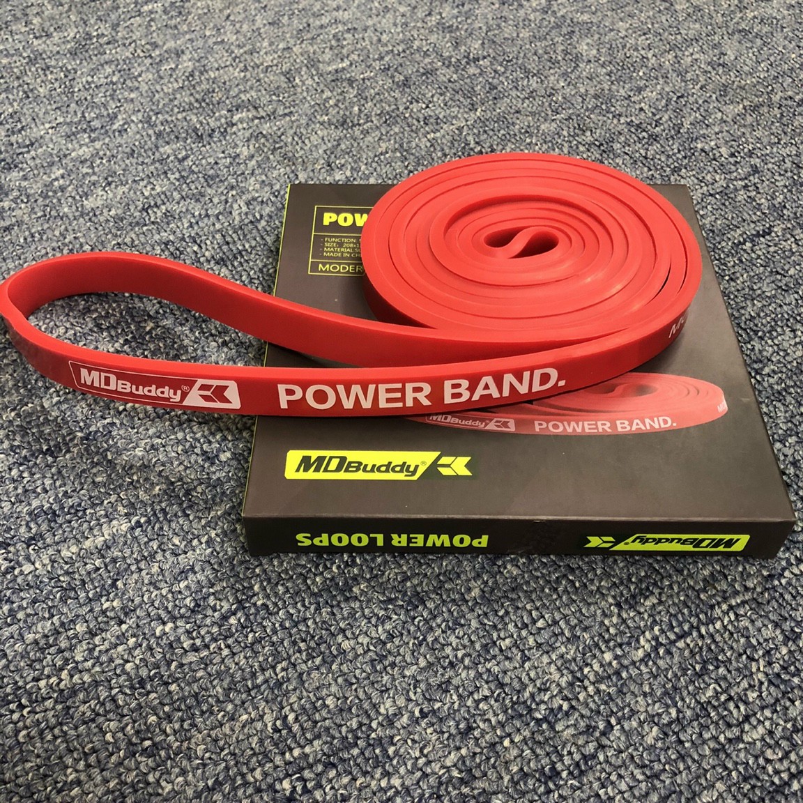 Dây kháng lực đỏ 13mm (Power band MDBuddy chính hãng - độ kháng 15-35Lbs