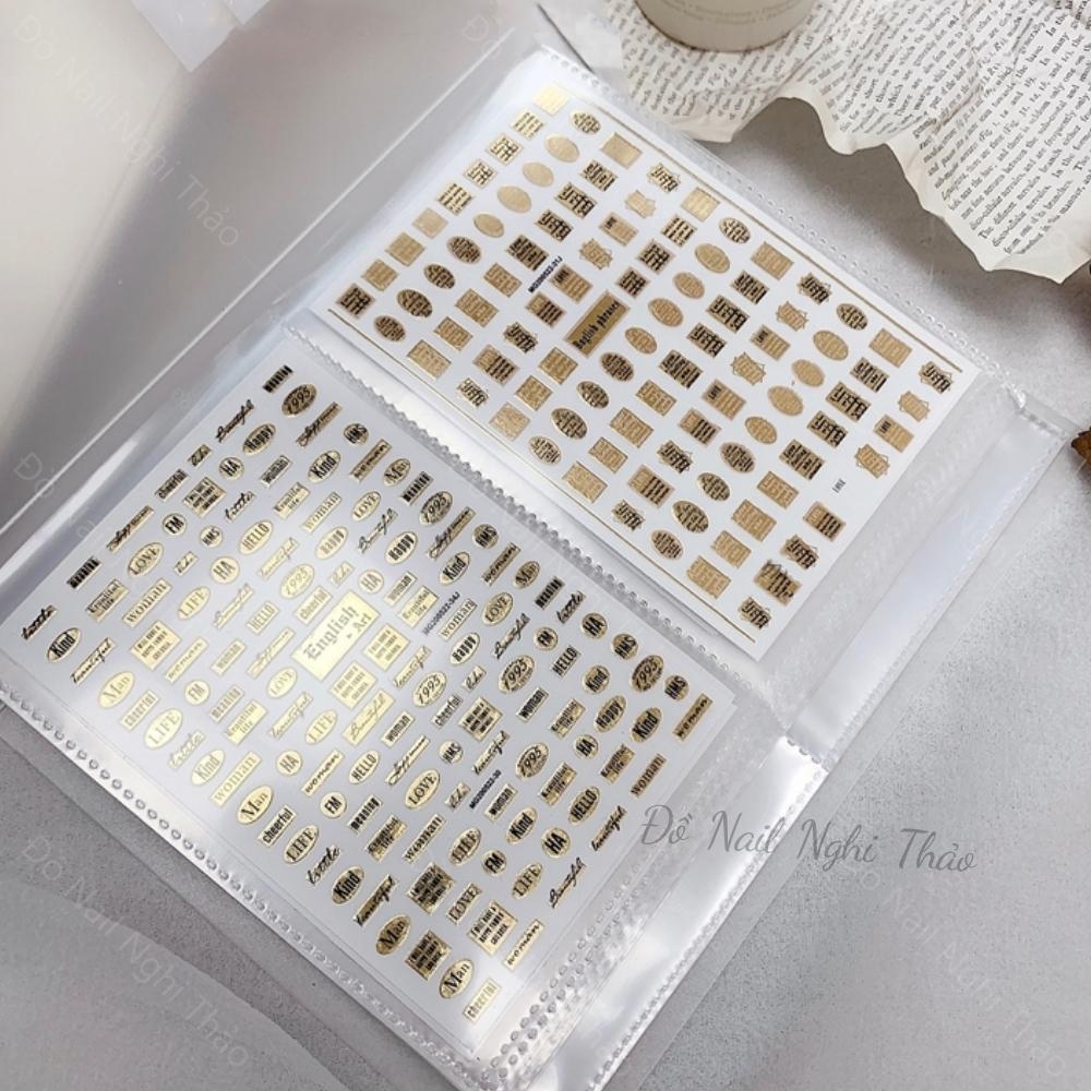 Sổ sticker, sổ đựng sticker trong suốt Nghi Thảo