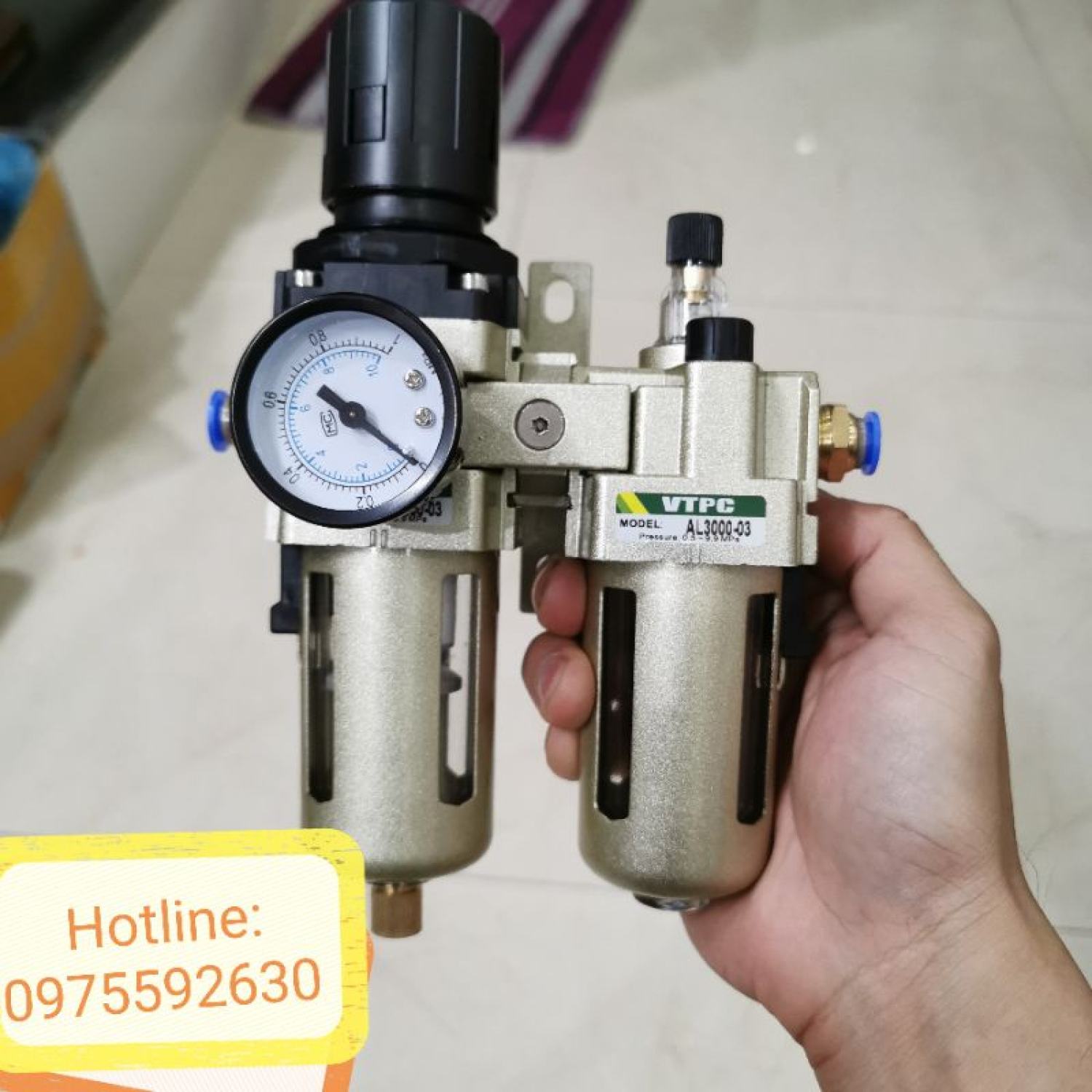 Lọc tách nước máy nén khí CAL3000 kèm cút nốu nhanh