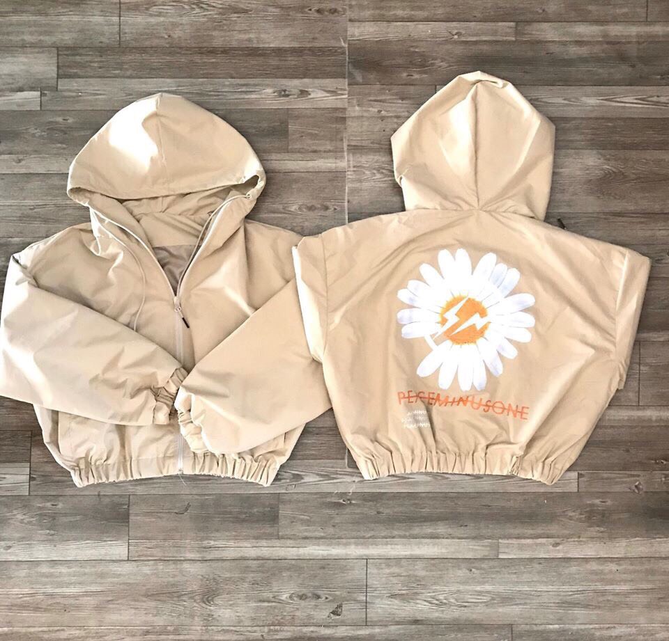Áo Khoác Dù Nhẹ Nữ 2 Lớp Hoa Cúc