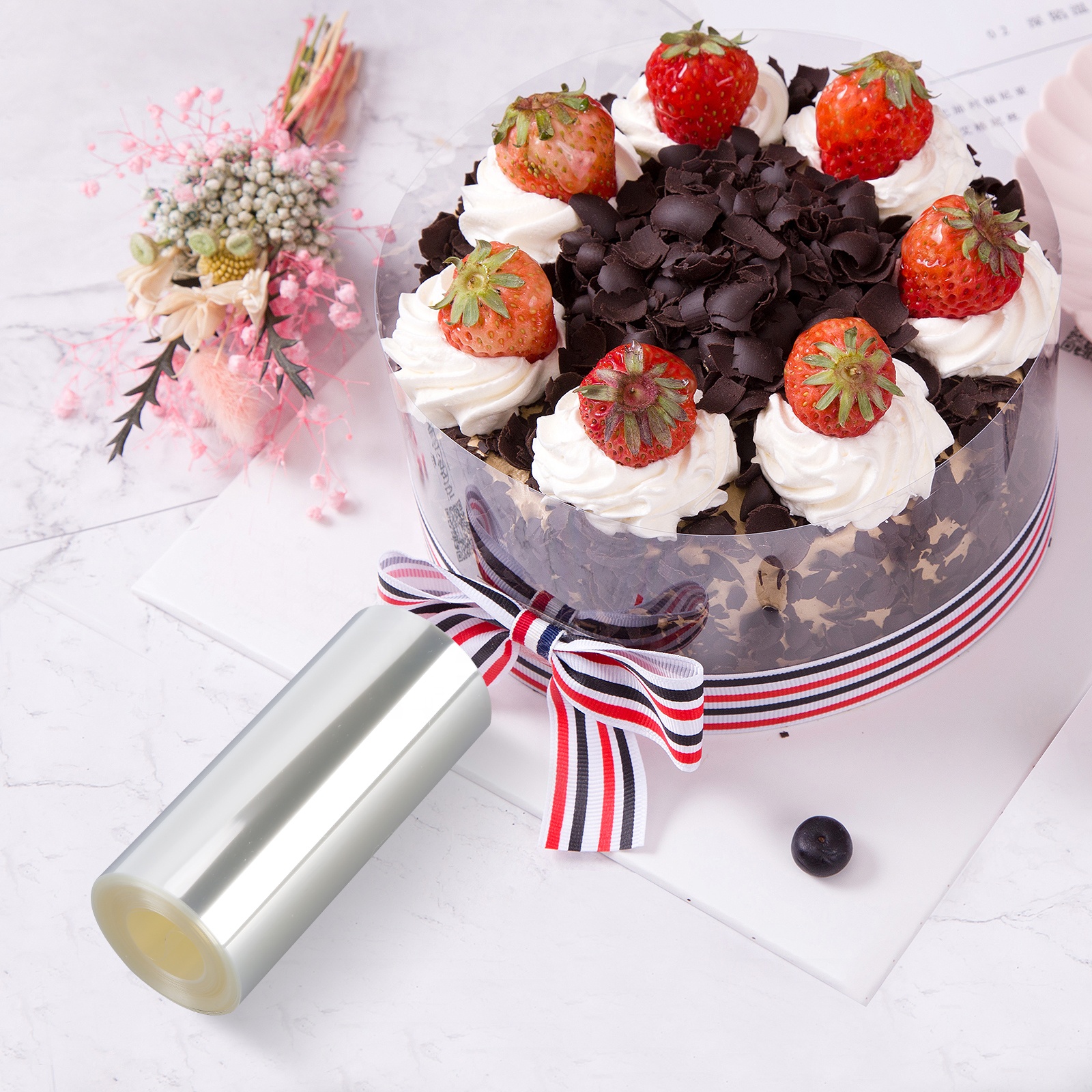 Cuộn mica bọc thành bánh mousse 2 size không lõi (6cm và 8cm)