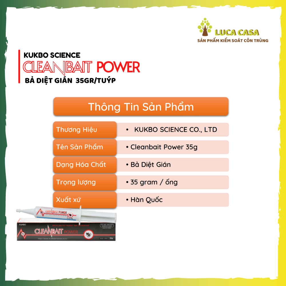 [HCM]Diệt Gián Cleanbait Power 35g - Kukbo Science Hàn Quốc