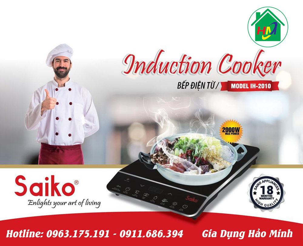 Bếp Điện Từ Cảm Ứng Saiko IH-2010