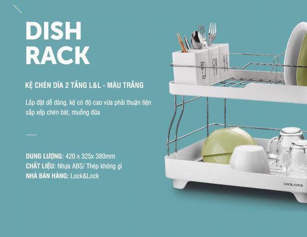 Kệ chén 2 tầng Lock&Lock LDR2001