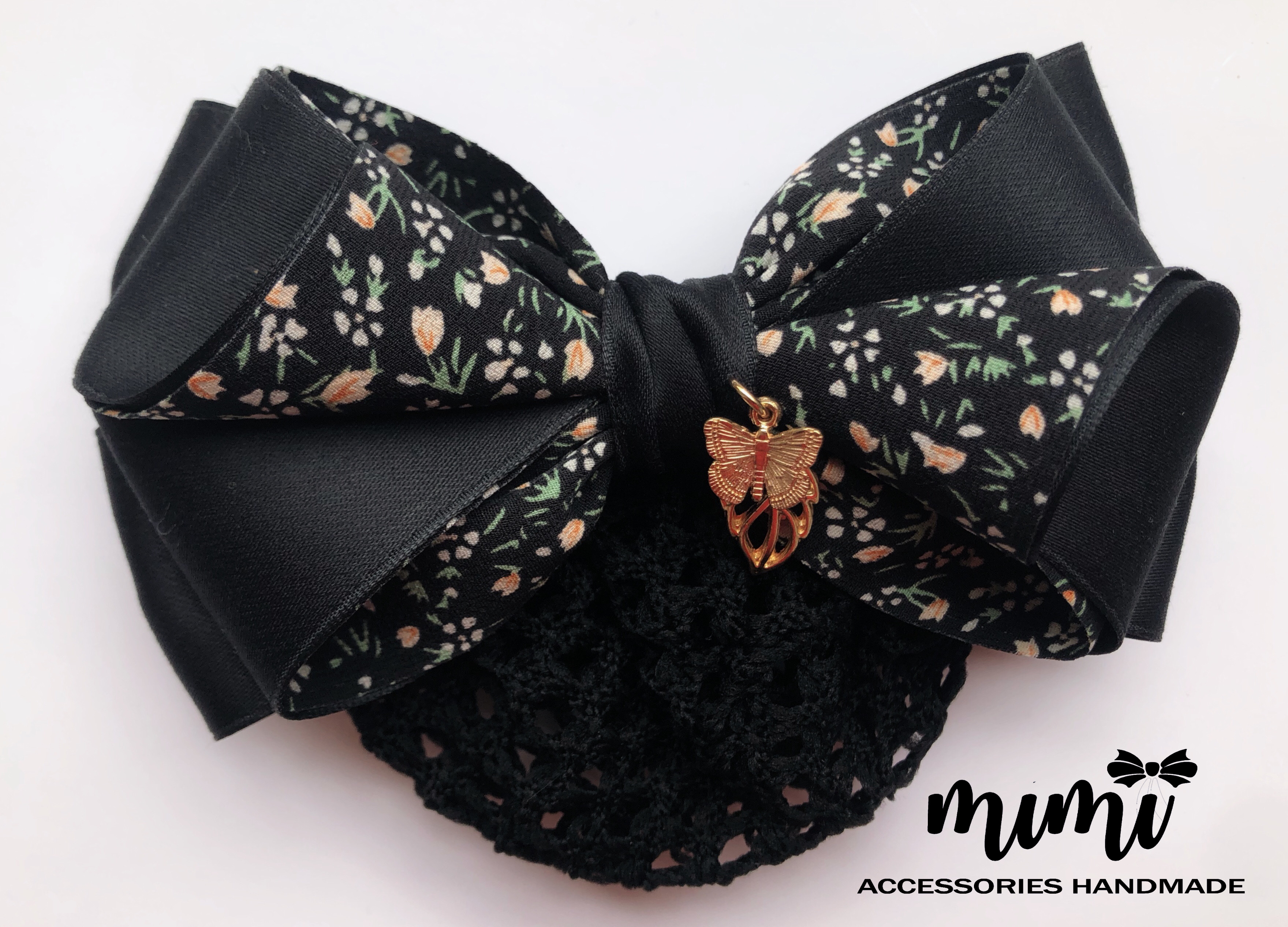 kẹp tóc búi lưới vintage nữ tính