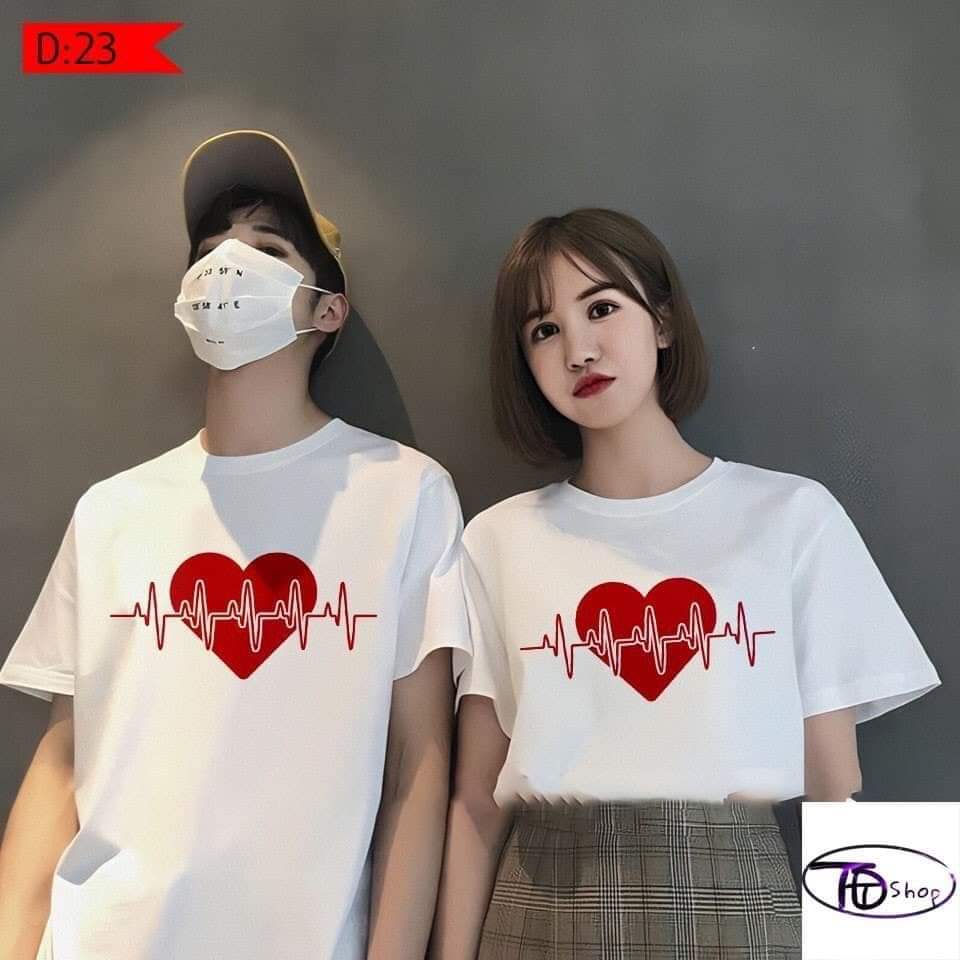 Áo đôi nam nữ tình yêu chất cotton đẹp [giá đăng sĩ 1 áo]