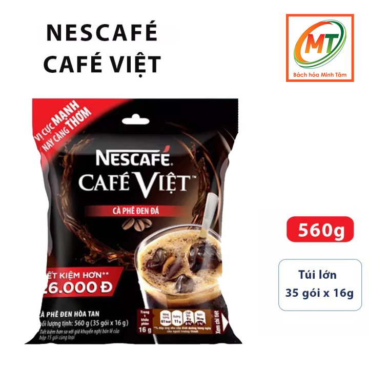 Cà phê việt - cà phê đen đá nescafe Bịch 35 gói x 16g