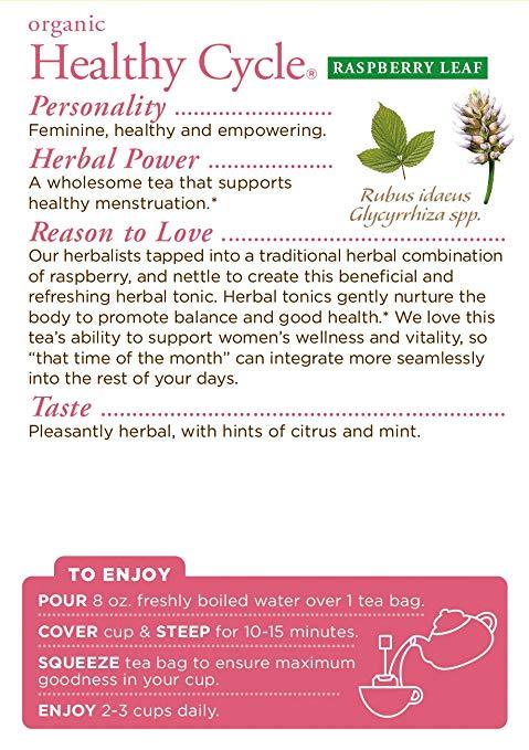 Organic Healthy Cycle Tea Raspberry Leaf