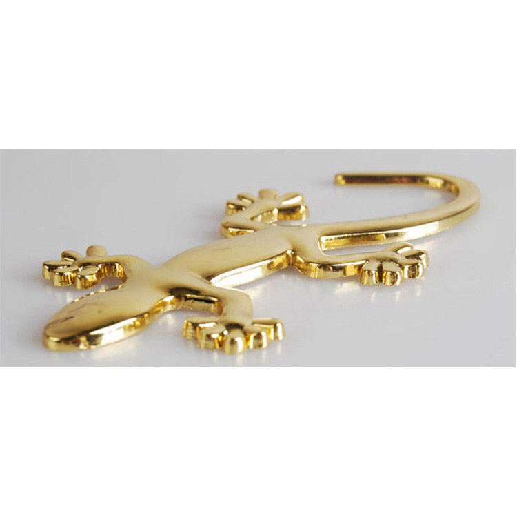 Thạch sùng thằn lằn Màu Vàng tấm dán logo nổi trang trí ô tô